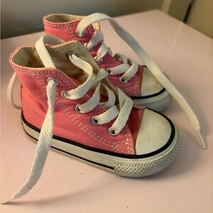 Kids Pink High-Top Sneakers